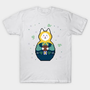 Matryoshkat with a Vase T-Shirt